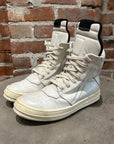 RICK OWENS FW16 GEOBASKET SNEAKERS ‘MILK’