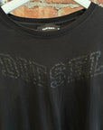 DIESEL CROPPED BABY LOGO TEE ‘BLACK’