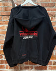 VETEMENTS SS18 ZURICH REVERSIBLE ZIP UP HOODIE ‘BLACK’