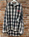 MIHARA YASUHIRO OVERSIZED DISTRESSED FLANNEL ‘MULTI’