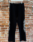 CHROME HEARTS CASHMERE FLORAL LOUNGE PANTS ‘BLACK’