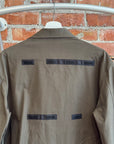 YOHJI YAMAMOTO GROUND Y OPEN COLLAR MODULAR POCKET FIELD JACKET ‘SAGE’
