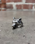 GUCCI ANGER FOREST WOLF HEAD RING ‘SILVER’