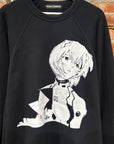ROUGH SIMMONS EVANGELION REI CREWNECK ‘BLACK’