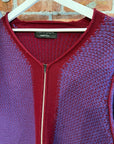COMME DES GARÇON HOMME PLUS AD1999 ZIP CARDIGAN ‘PLUM’