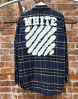 OFF WHITE SPRAY LOGO FLANNEL ‘BLUE’