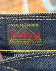 EVISU LOT 0001 CHENILLE GULL DENIM 'INDIGO/GREEN'