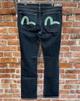 EVISU X PUMA LOW-RISE SLIM STRAIGHT DENIM ‘INDIGO/MINT’