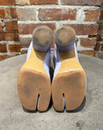 MAISON MARGIELA 80MM TABI LEATHER ANKLE BOOTS ‘LAVENDER’