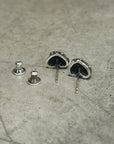CHROME HEARTS HEART STUD EARRINGS ‘SILVER’