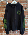 CHROME HEARTS F&F FLORAL PULLOVER HOODIE ‘GREEN/BLACK’