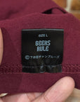 SAMURAI CHAMPLOO x GEEKS RULE "ISHIN DENSHIN SHO" TEE (L) ‘MAROON’