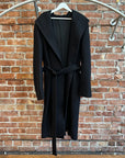 RICK OWENS SS25 VIRGIN WOOL BELTED COAT ‘BLACK’