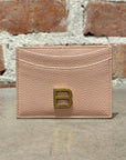 BALENCIAGA LEATHER BB CARD HOLDER ‘SALMON PINK’