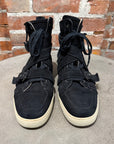 CHRISTIAN LOUBOUTIN HIGH TOP BONDAGE SUEDE SNEAKERS ‘BLACK’