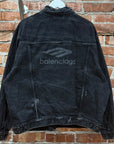 BALENCIAGA FW22 3B DISTRESSED DENIM JACKET ‘BLACK’