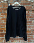 CHROME HEARTS COLLAR PRINT FLORAL LONGSLEEVE ‘BLACK’