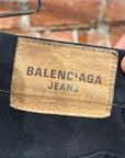 BALENCIAGA SS23 BAGGY SIZE STICKER DENIM ‘BLACK’