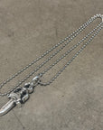 CHROME HEARTS DOUBLE DAGGER NECKLACE ‘SILVER’