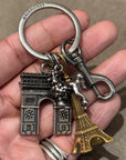 BALENCIAGA PARIS LANDMARKS KEYCHAIN ‘SILVER’