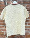 GUCCI JACQUARD GG TIPPED POLO SHIRT ‘CREAM’