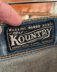 KAPITAL KOUNTRY OKABILLY FLARED PATCHWORK DENIM ‘BLUE’