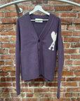AMI PARIS DE COEUR CARDIGAN ‘PURPLE’