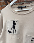ROUGH SIMMONS EVANGELION PATCHWORK CREWNECK ‘CREAM’