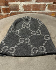 GUCCI GG JACQUARD WOOL REVERSIBLE BEANIE ‘NAVY’