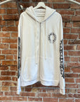 CHROME HEARTS HORSESHOE FLORAL ZIP HOODIE ‘WHITE’