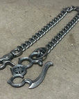 DEAL DESIGN KNUCKLE DUSTER WALLET CHAIN 'AGED SILVER'