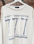 ENFANT RICHES DEPRIMES SS25 PROPER HOMEMAKING LONG SLEEVE ‘WHITE’