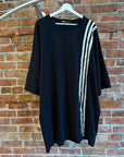 Y-3 OVERSIZED 3-STRIPES TEE ‘BLACK’