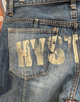 HYSTERIC GLAMOUR DEBBIE SUZIE JOAN KINKY DENIM JEANS ‘DARK BLUE’