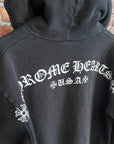CHROME HEARTS FADED T-BAR ZIP HOODIE ‘BLACK’