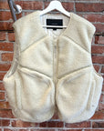 ENTIRE STUDIOS SHERPA FLEECE VEST ‘CREAM’