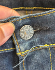 EVISU THICK GULL GULL SLIM STRAIGHT DENIM ‘INDIGO/WHITE’