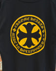CHROME HEARTS PLUS CROSS POCKET TEE ‘BLACK/YELLOW’