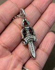 CHROME HEARTS DOUBLE DAGGER NECKLACE ‘SILVER’