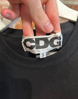 COMME DES GARÇONS CDG LOGO TEE ‘BLACK/ORANGE’