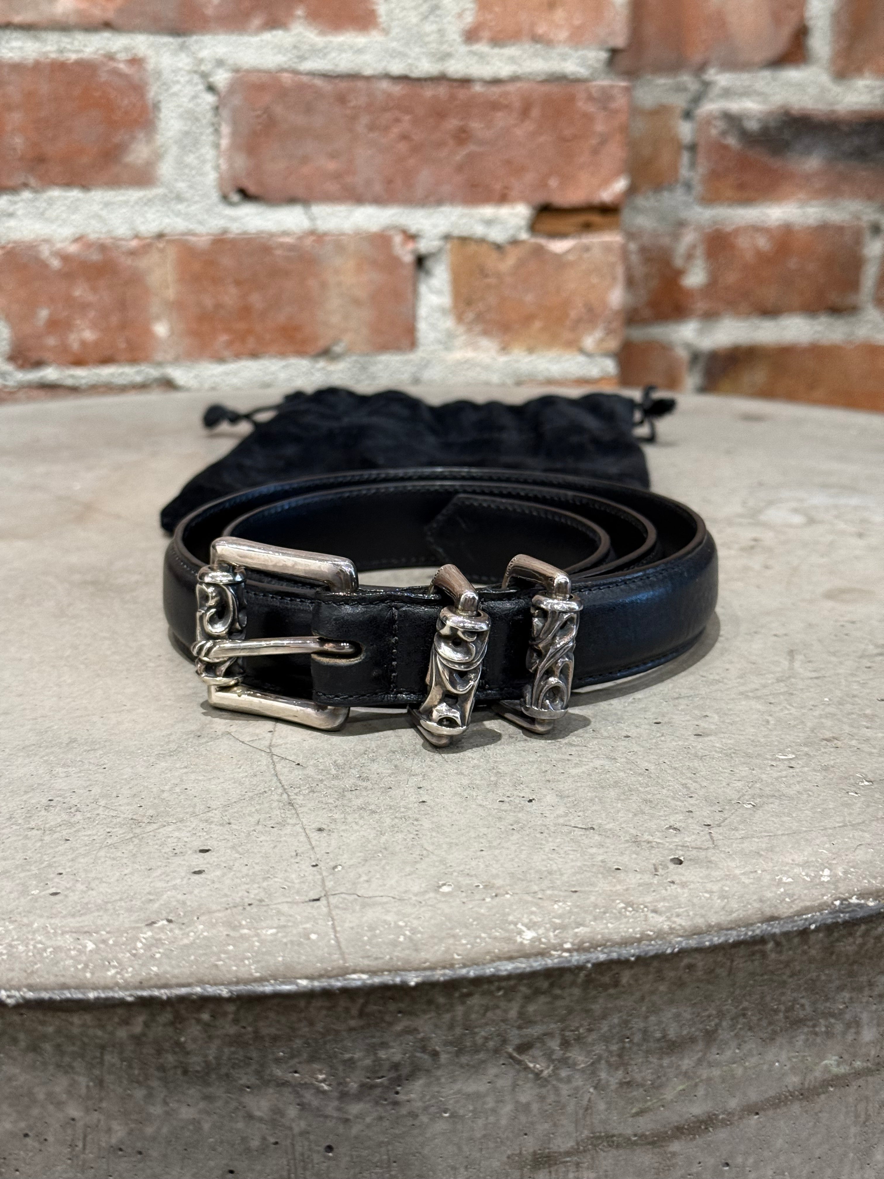Chrome hearts Roller Belt Chrome Hearts Chrome Hearts Black Leather Roller Belt | Grailed main image 4