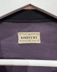 KAPITAL KOUNTRY OVERSIZED 2-TONE BONES TEE ‘BLACK/PURPLE’