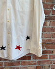 VISVIM CUBISM STAR PATCH SHIRT ‘WHITE’