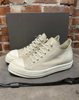 RICK OWENS FW25 LEATHER RAMONE LOW SNEAKERS ‘SAND’