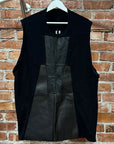 RICK OWENS FW23 LUXOR LEATHER SPLINTER TANK ‘BLACK’