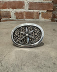 CHROME HEARTS OVAL STAR BELT BUCKLE ‘SILVER’