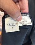 KAPITAL KOUNTRY OVERSIZED 2-TONE BONES TEE ‘BLACK/PURPLE’