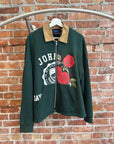 JOHN UNDERCOVER UNIVERSITY ZIP UP SWEATER ‘GREEN’