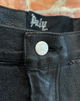 PALY HOLLYWOOD SS26 HOLY MOUNTAIN PAINTED LEATHER SHORTS ‘BLACK’
