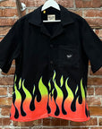 GALLERY DEPT. OVERSIZED PARKER FLAME SHIRT ‘BLACK’